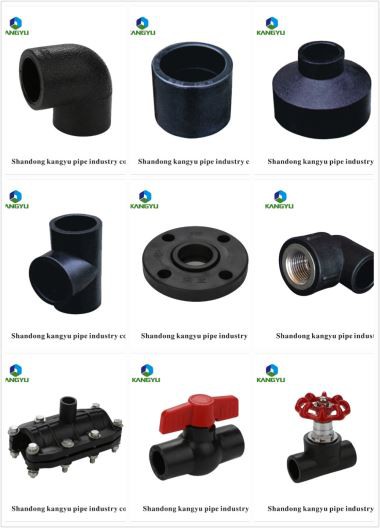 PE-rörmontering HDPE-ventiler Konstruktionskontaktuttag Rörkontaktning Cap Water Pipe Fitting
